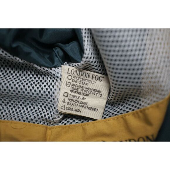 Vintage London Fog Outdoor Gear Jacket - Green/Yellow Windbreaker, Size Medium - Picture 5 of 10